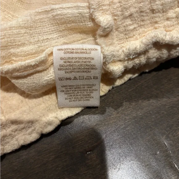 Free People 100% Cotton Boho Ivory Floral Embroidered Beaded Top - Picture 4 of 7